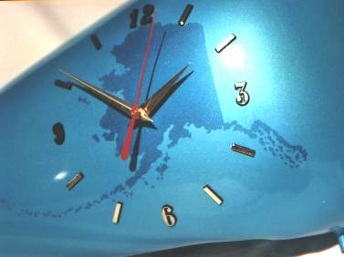 Alaska gas tank clock