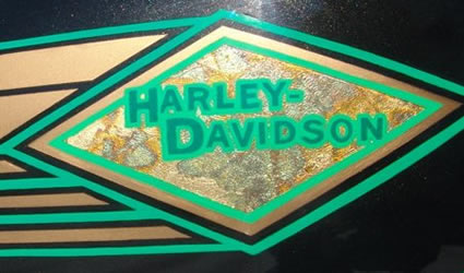 1934 harley logo with goldleaf
