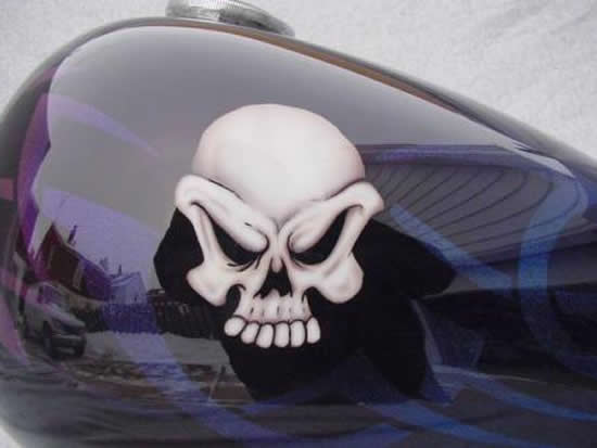 airbrushed skull