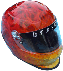 Full face helmet with True Fire