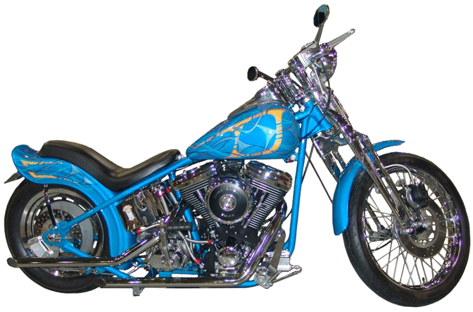 Harley with custom paint