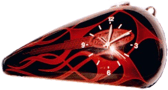 clock Harley logo flames