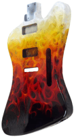 true fire flamed guitar