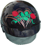 Harley helmet Roses
